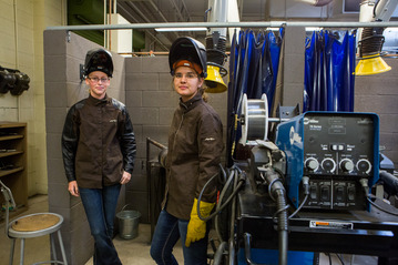 female welding students