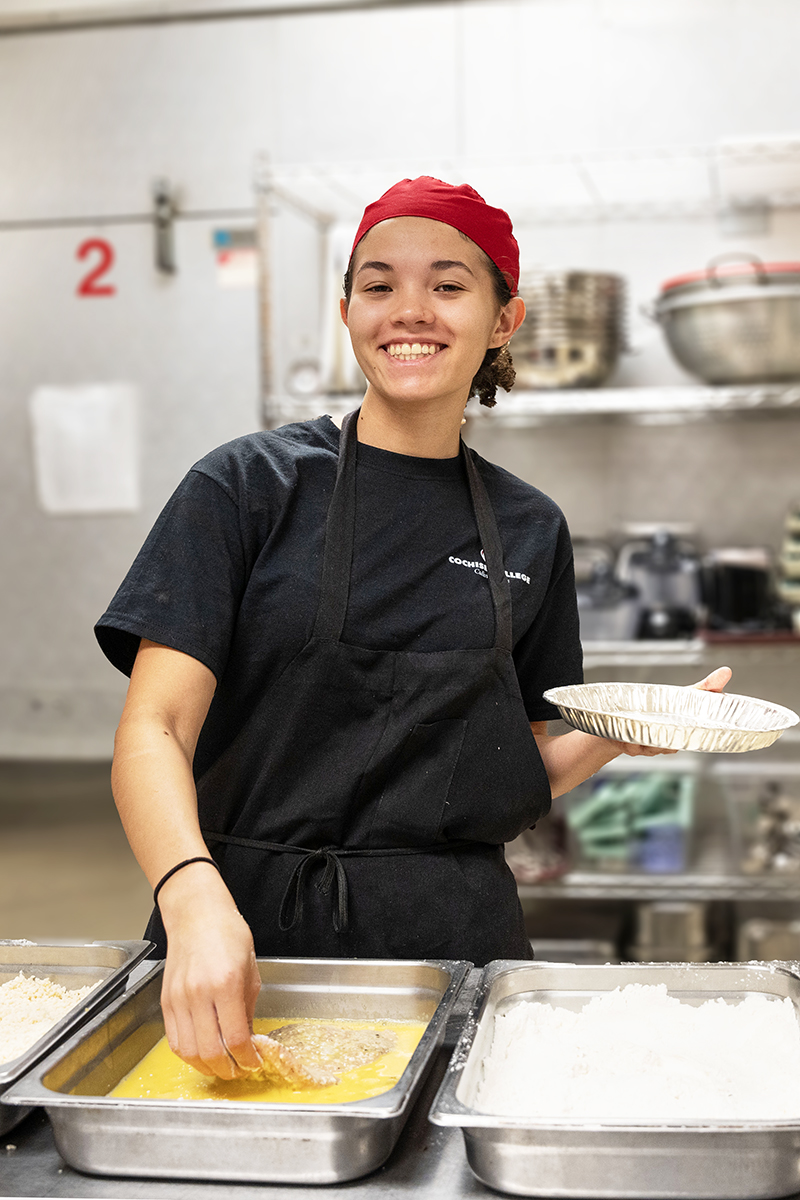 female student chef