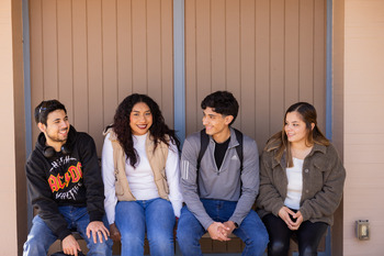 Students visiting at Douglas Campus