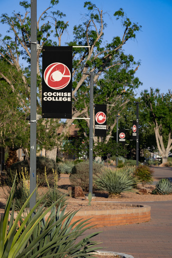 Flagpole signage on Douglas Campus